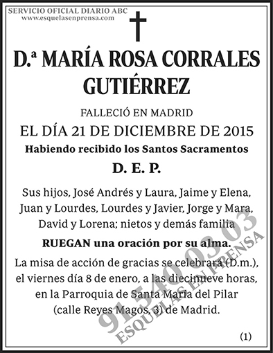 María Rosa Corrales Gutiérrez